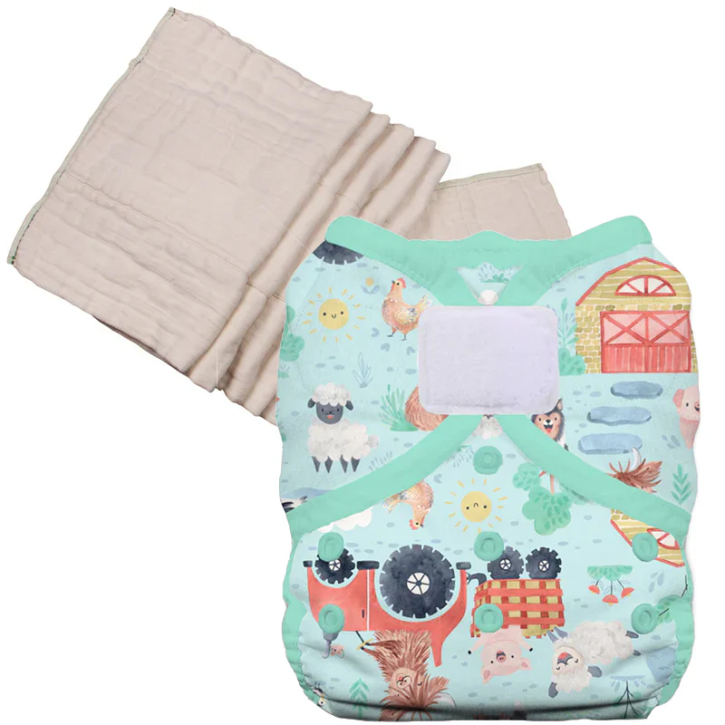 Unbleached Prefold Trial Package with Thirsties Duo Covers - Image 45