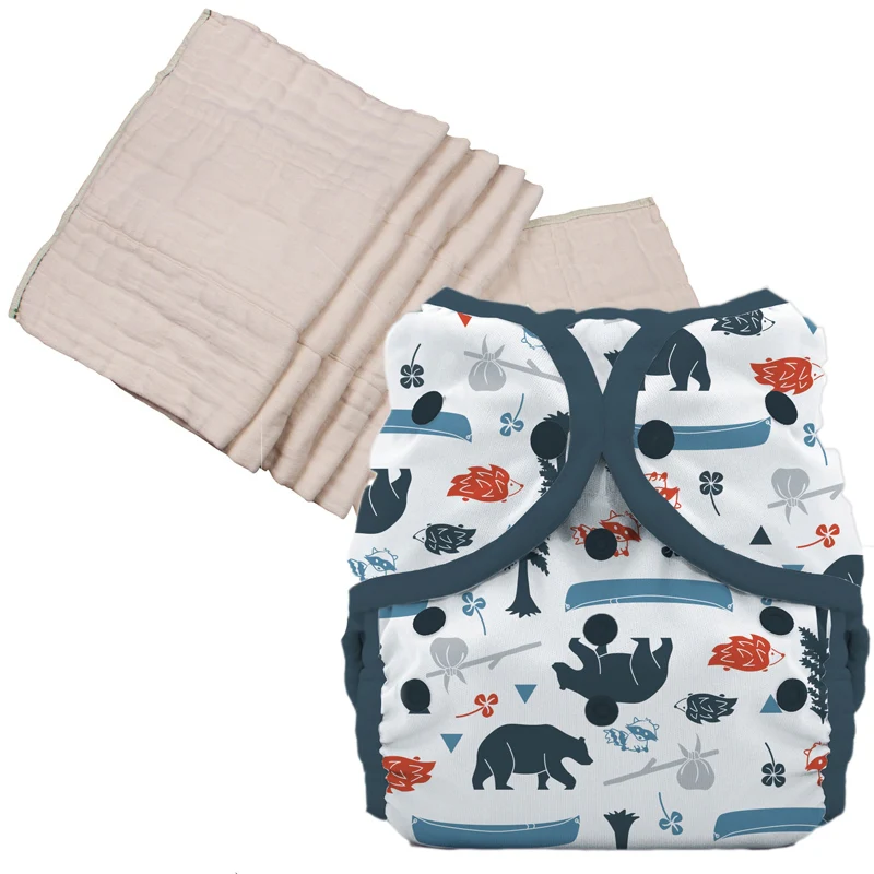 Unbleached Prefold Trial Package with Thirsties Duo Covers - Image 5
