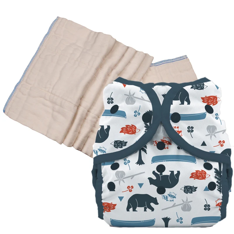 Unbleached Prefold Trial Package with Thirsties Duo Covers - Image 6