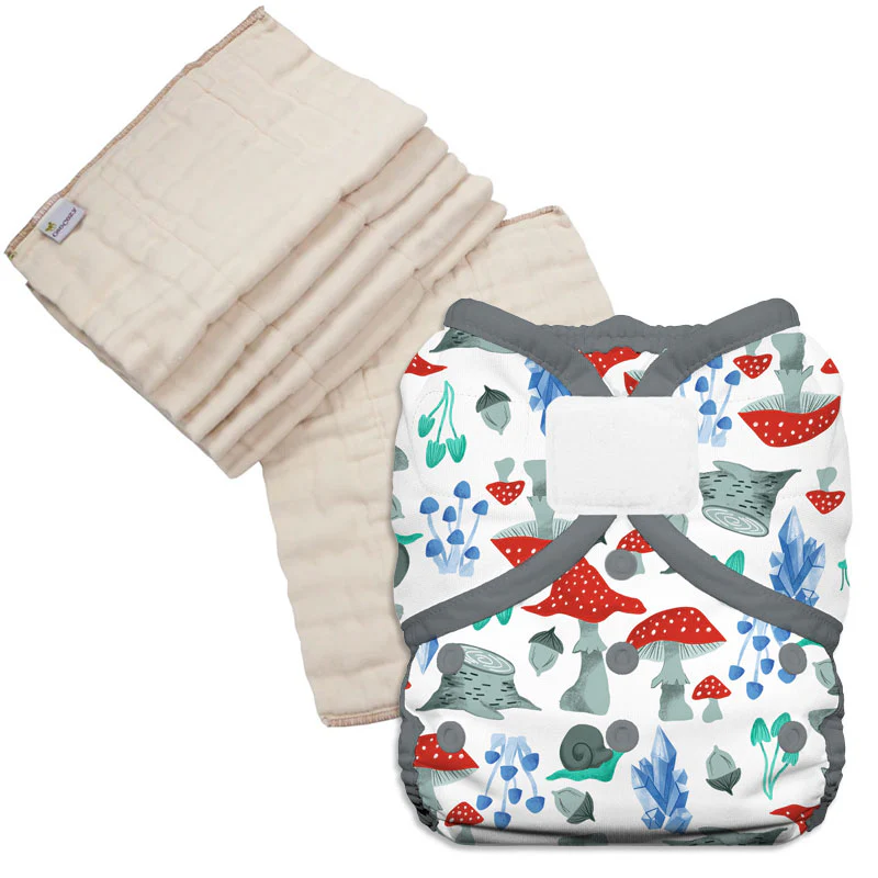 Unbleached Prefold Trial Package with Thirsties Duo Covers - Image 8