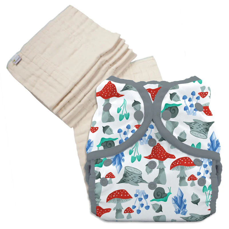 Unbleached Prefold Trial Package with Thirsties Duo Covers - Image 9